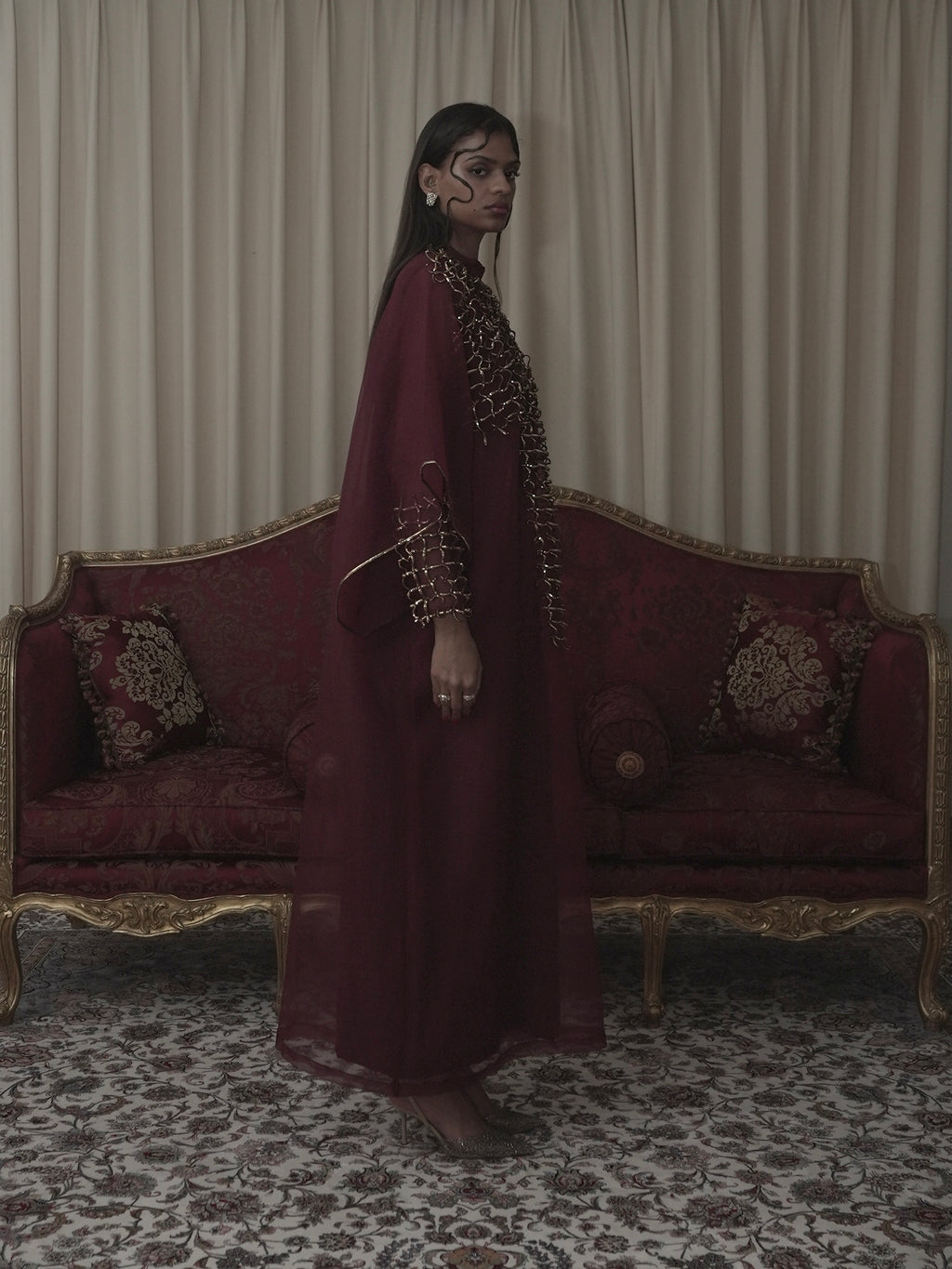 “3D Grid” - maroon