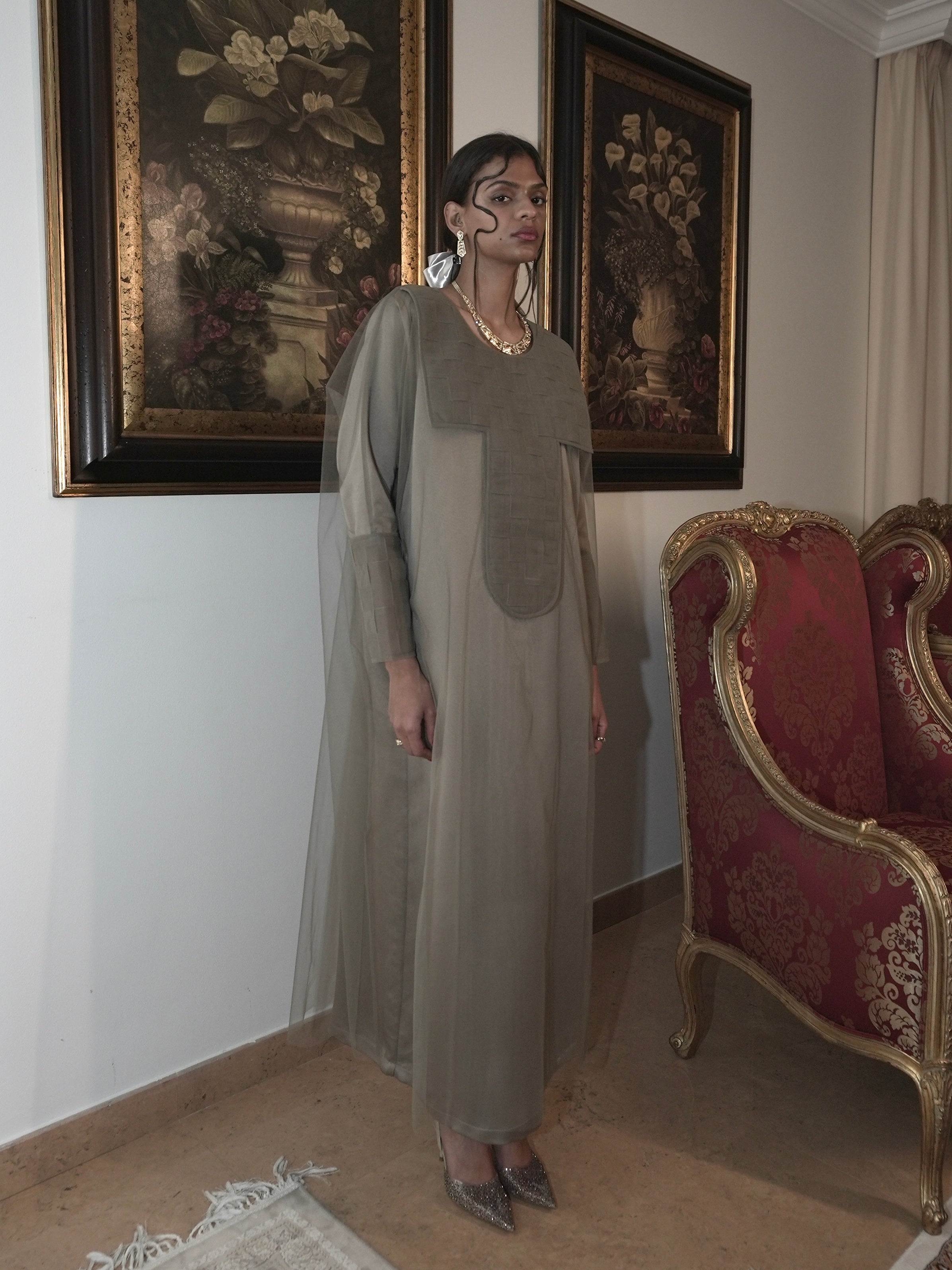 “WEAVE JALABIYA” - OLIVE